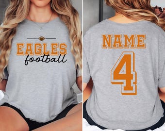Personalized Football Jersey Shirt: Custom Name Tee for Game Day