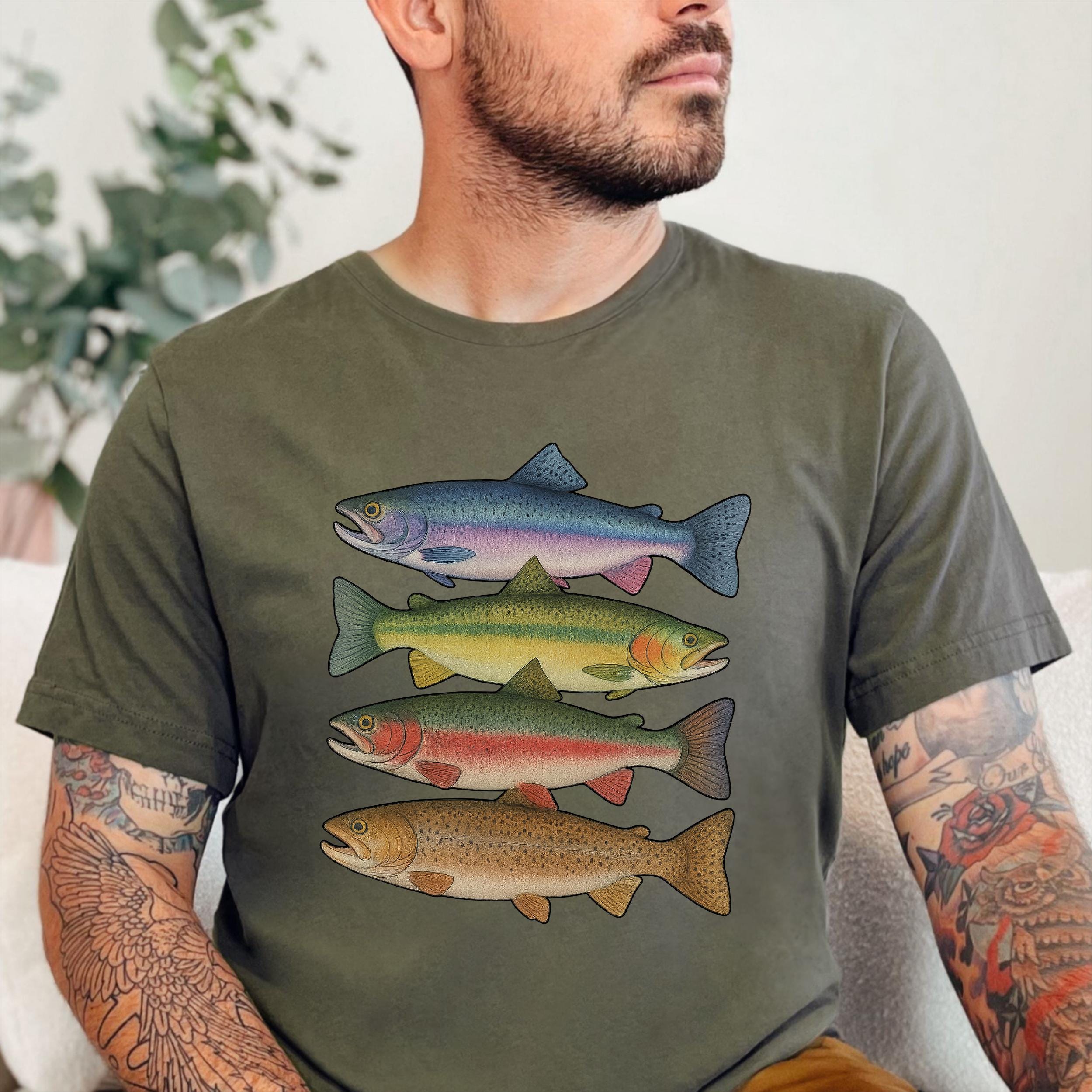 Retro Rainbow Trout T-shirt: 90s Fly Fishing Tee - Etsy