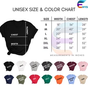 a women's t - shirt with measurements and measurements