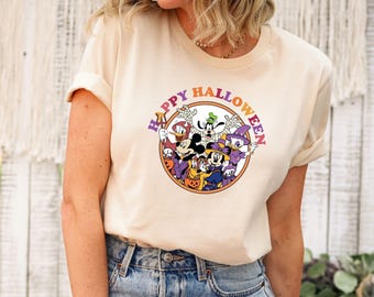 Disney All Characters Happy Halloween Shirts, Magical Land Halloween Shirt, Mickey And Friends Halloween Tshirt, Disney Family Halloween