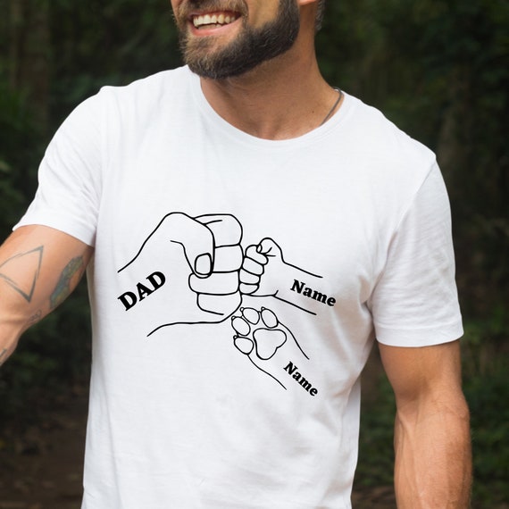 Camisa PERSONALIZADA del golpe del puno de la familia del dia del padre dia del padre