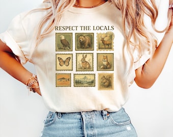 Comfort Colors Respect Local Wildlife T-Shirt: Vintage National Park Tee