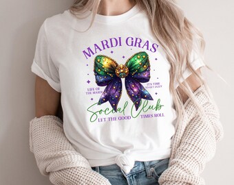 Colorful Mardi Gras Comfort Colors T-Shirt: Louisiana Carnival Tee
