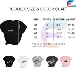 the size and measurements of a toddler's t - shirt