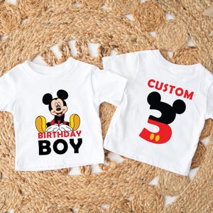 Custom Mickey Birthday Boy Shirt, Mickey Mouse Party Tee, 2nd Birthday Outfit, Disney Birthday Shirt for Boys, Personalized Birthday Tee