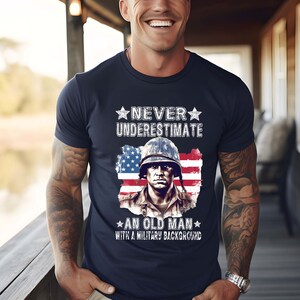 US Veteran Shirt: American Flag Tee, Military Background image 3