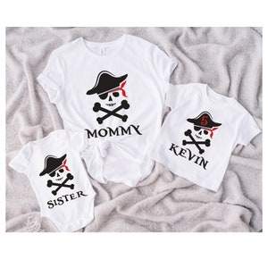 Pirate birthday shirts, CUSTOM pirate Family shirts, kids pirate shirt, custom pirate shirt, pirate Themed party, Family birthday boy shirts