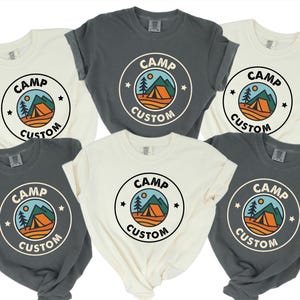 Comfort Colors Custom Camp Shirt, Camp Crew Tshirt, Camping Trip Shirt, Matching Family Camping Shirts, Adventure Shirt, Mountain Hiking
