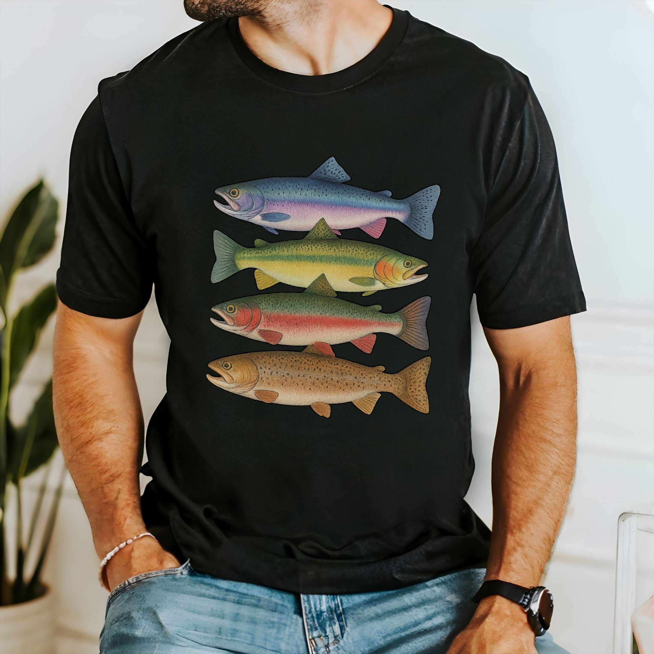 Retro Rainbow Trout T-shirt: 90s Fly Fishing Tee - Etsy