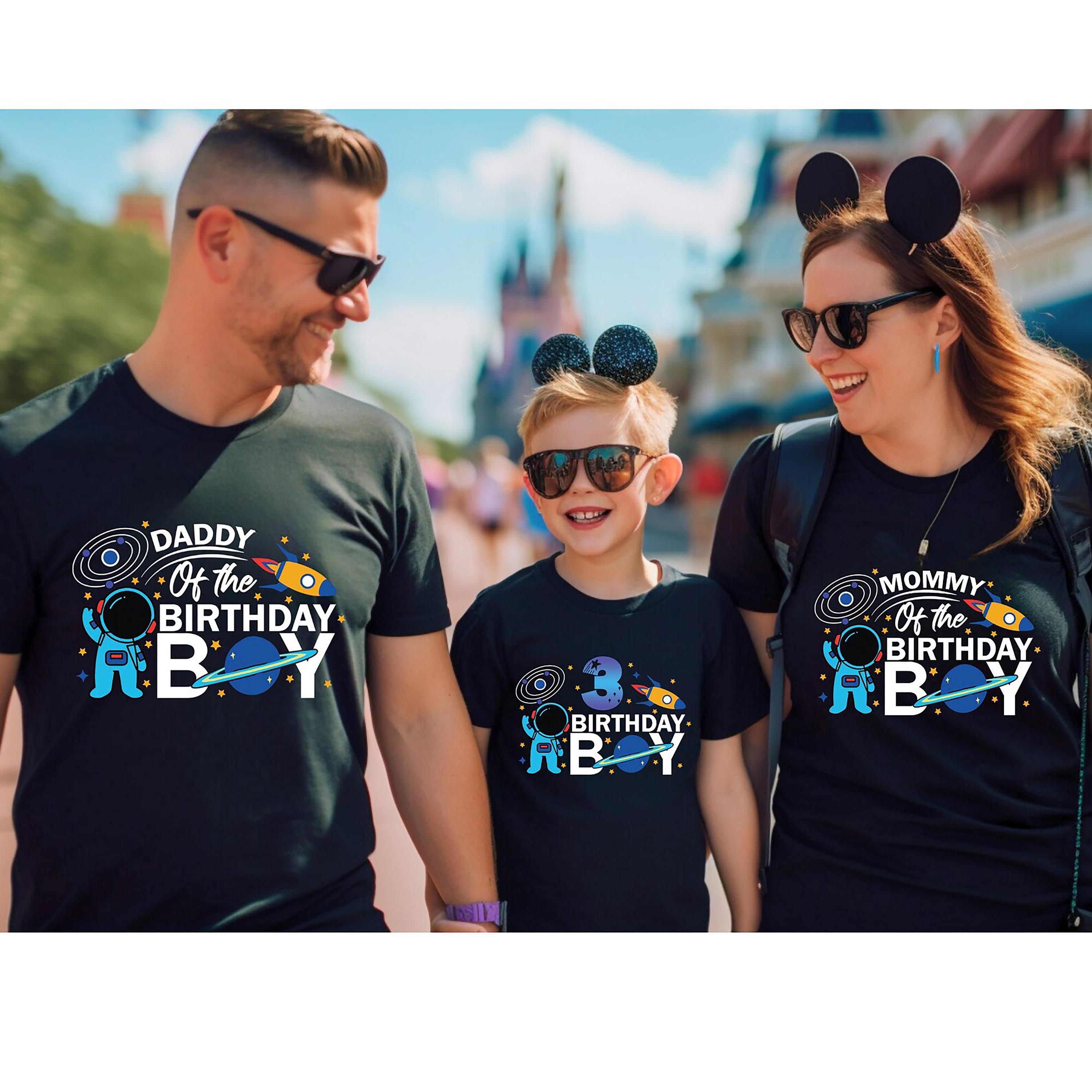 Astronaut Birthday Shirt: Family Matching Rocket Space Tee