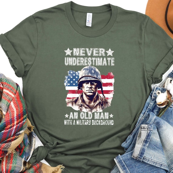 US Veteran Shirt: American Flag Tee, Military Background