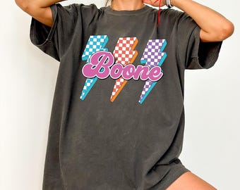 Vintage Lightning Bolt Comfort Colors Shirt: Retro Boone College Style
