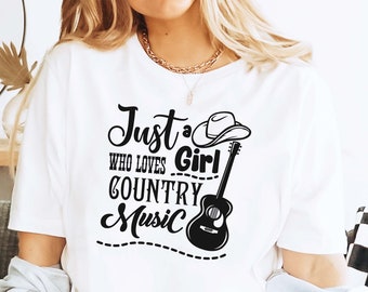Country Music Girl T-Shirt: Western Guitar Tee