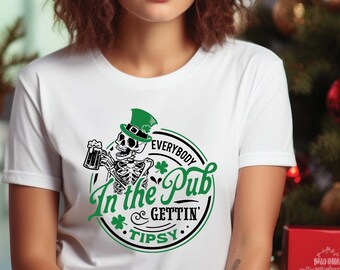 Funny St Patrick's Day T-Shirt: Tipsy Irish Pub Shirt