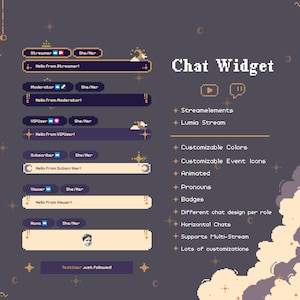 Chat-Widget | Twitch | YouTube | StreamElements | Celestial | Pixel Art
