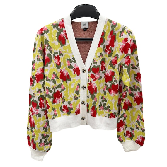 NWT Cabi Spring 2024 Garden Cardigan Painterly Floral 6450, Free Shipping -   Canada