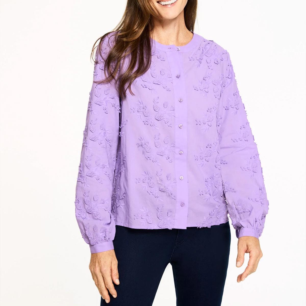 NWT Talbots Spring 2026 Lily Floral Embroidered Top, Misses XS-XL - Etsy