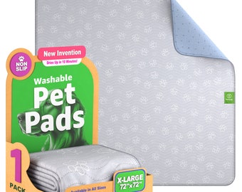 1 Pack - IMPROVIA Reusable Puppy Pads 72" x 72"  Extra-Absorbent Reusable Pads for Pets