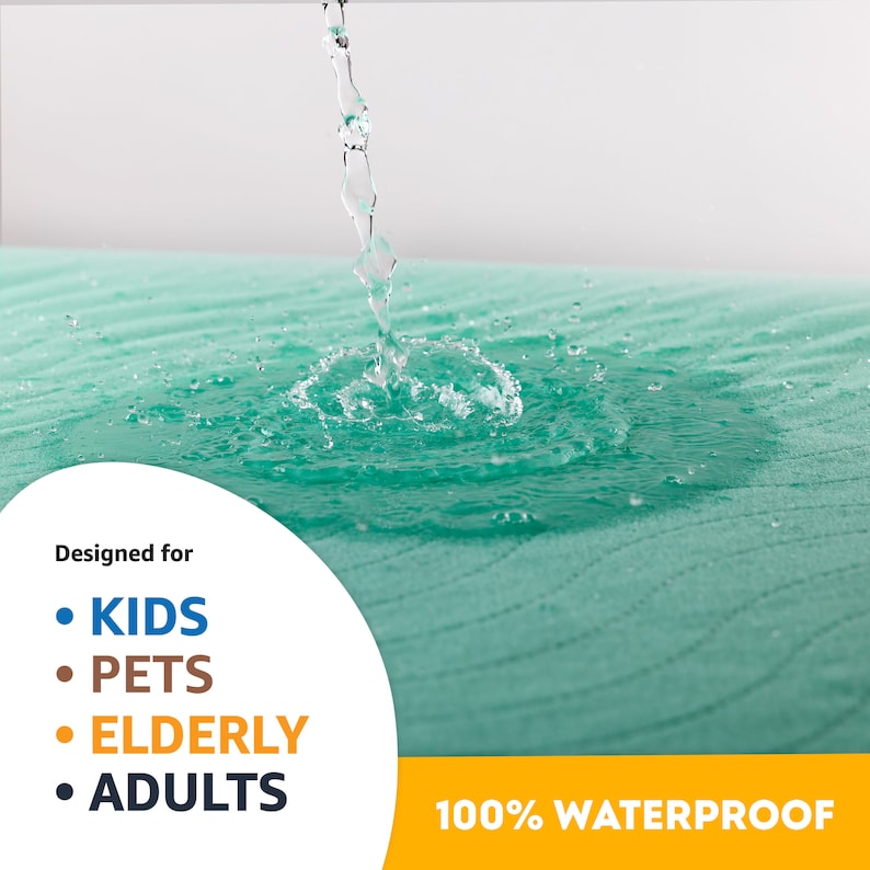 2 Pack - IMPROVIA Washable Underpads 34" x 36" Heavy Absorbency Reusable Bedwetting Incontinence Pads for Kids, Adults, Elderly, and Pets image 3