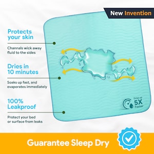 2 Pack - IMPROVIA Washable Underpads 34" x 36" Heavy Absorbency Reusable Bedwetting Incontinence Pads for Kids, Adults, Elderly, and Pets image 2