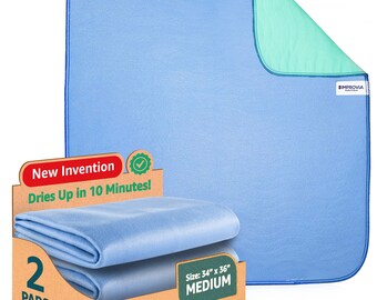 GREEN LIFESTYLE® Washable Underpads - Heavy Absorbency Reusable Bedwetting Incontinence Pads Kids Adults Elderly Pets Toddler Mattress Bed Sofa Floor Pa - View #6