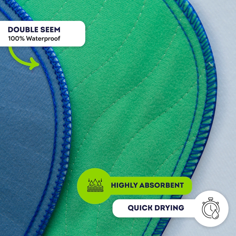 2 Pack - IMPROVIA Washable Underpads 34" x 36" Heavy Absorbency Reusable Bedwetting Incontinence Pads for Kids, Adults, Elderly, and Pets image 7