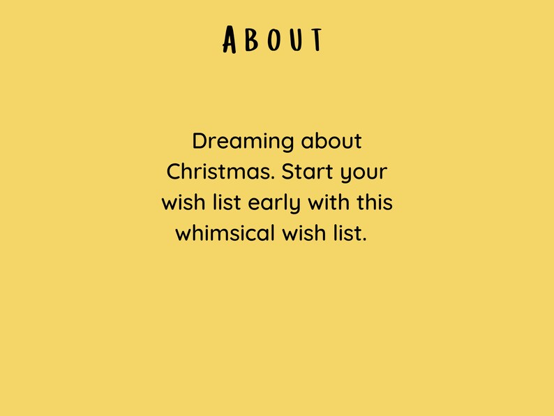 2022 Christmas Wish List Printable Template Etsy