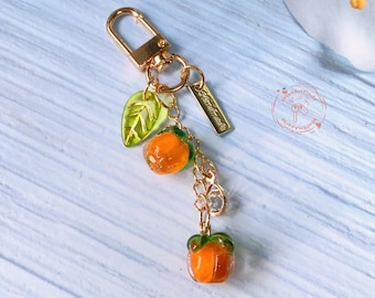 Kawaii Fruit Keychain,Cute Cartoon Keychain,Kawaii Phone Charm,Birthday Gift,Handmade Keychain,Student  Present,Backpack Tag,Gifts for Her