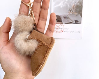 Mini Plush Boots Pendant,Bag Charm,Multi Colors,Cute Boots Keychain,Keychain Charm for Women,Backpack Tag,Bag Accessories,Handmade Keychain