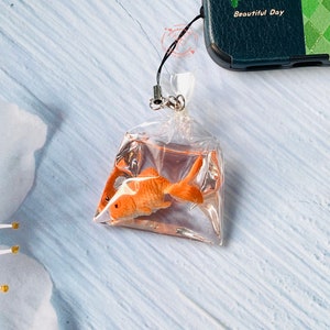Goldfish Lucky Bag Pendant Keychain,Cute Keychain,Handmade Creative Keychain,Phone Charm,Girl Bag Accessories,Backpack Tag,Gift for Her