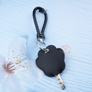 Black Cat Paw Key Cover,Leather Key Covers,Cute Key Cover,Kawaii Key Cover,Cozy Key Holder,Key Cap,Key Case DIY,Key Cover for House Key image 8