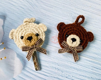 Cute Bear Key Cover,Cartoon Key Covers,Cute Key Cover,Kawaii Key Cover,Keychain,Key Cap,Key Case DIY,Key Cover for House Key,Key Accessories