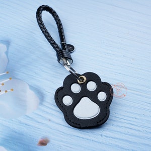 Black Cat Paw Key Cover,Leather Key Covers,Cute Key Cover,Kawaii Key Cover,Cozy Key Holder,Key Cap,Key Case DIY,Key Cover for House Key image 10