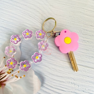 Flower Key Cover,PVC Key Covers,Cute Key Cover,Kawaii Key Cover,Cute Keychain,Key Cap,Key Case DIY,Key Cover for House Key,Key Accessories