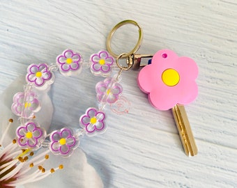 Flower Key Cover,PVC Key Covers,Cute Key Cover,Kawaii Key Cover,Cute Keychain,Key Cap,Key Case DIY,Key Cover for House Key,Key Accessories