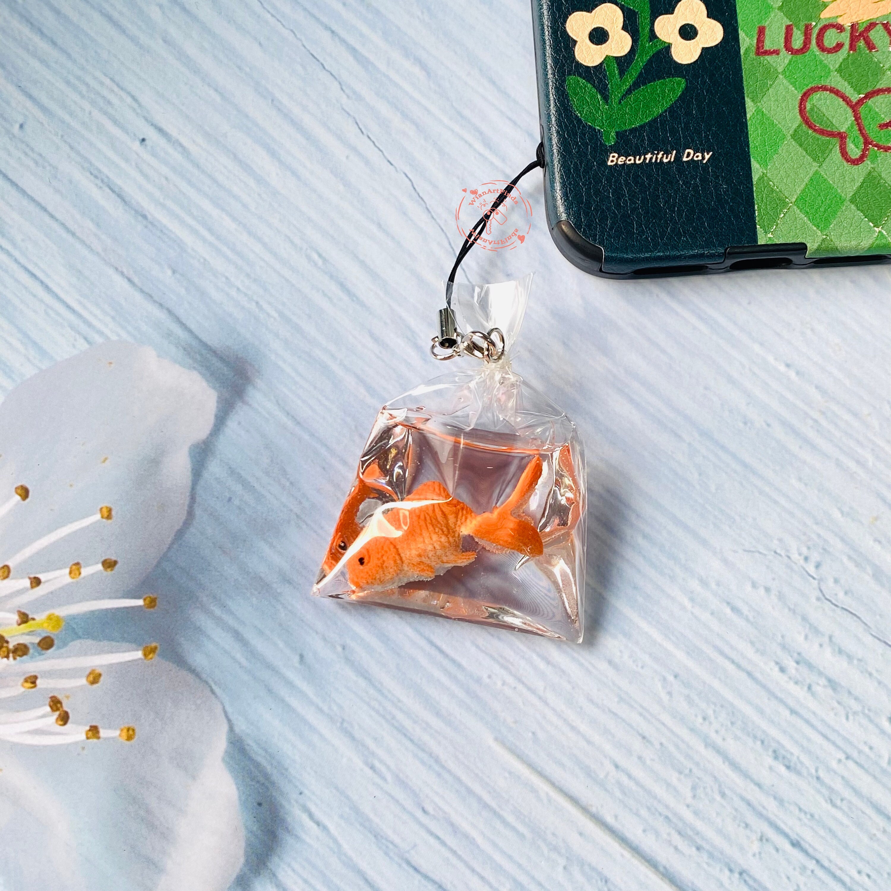 Goldfish in deals a bag keychain