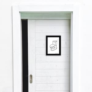 Bezauberndes TOILETTE Schild digitaler Download - Fügen Sie Stil zu Ihrer Toilette hinzu! Drucken Sie es aus! und Rahmen es! und dekoriere deine Tür oder Wand