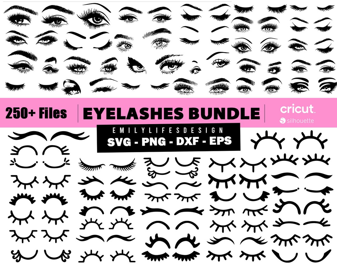 Eyelashes Svg Bundle Eyelash Svg for Cricut Eyelashes - Etsy