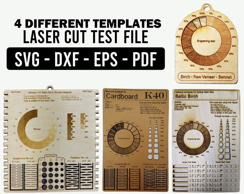 Laser Cut Test Files Files Laser Test File Laser Etsy