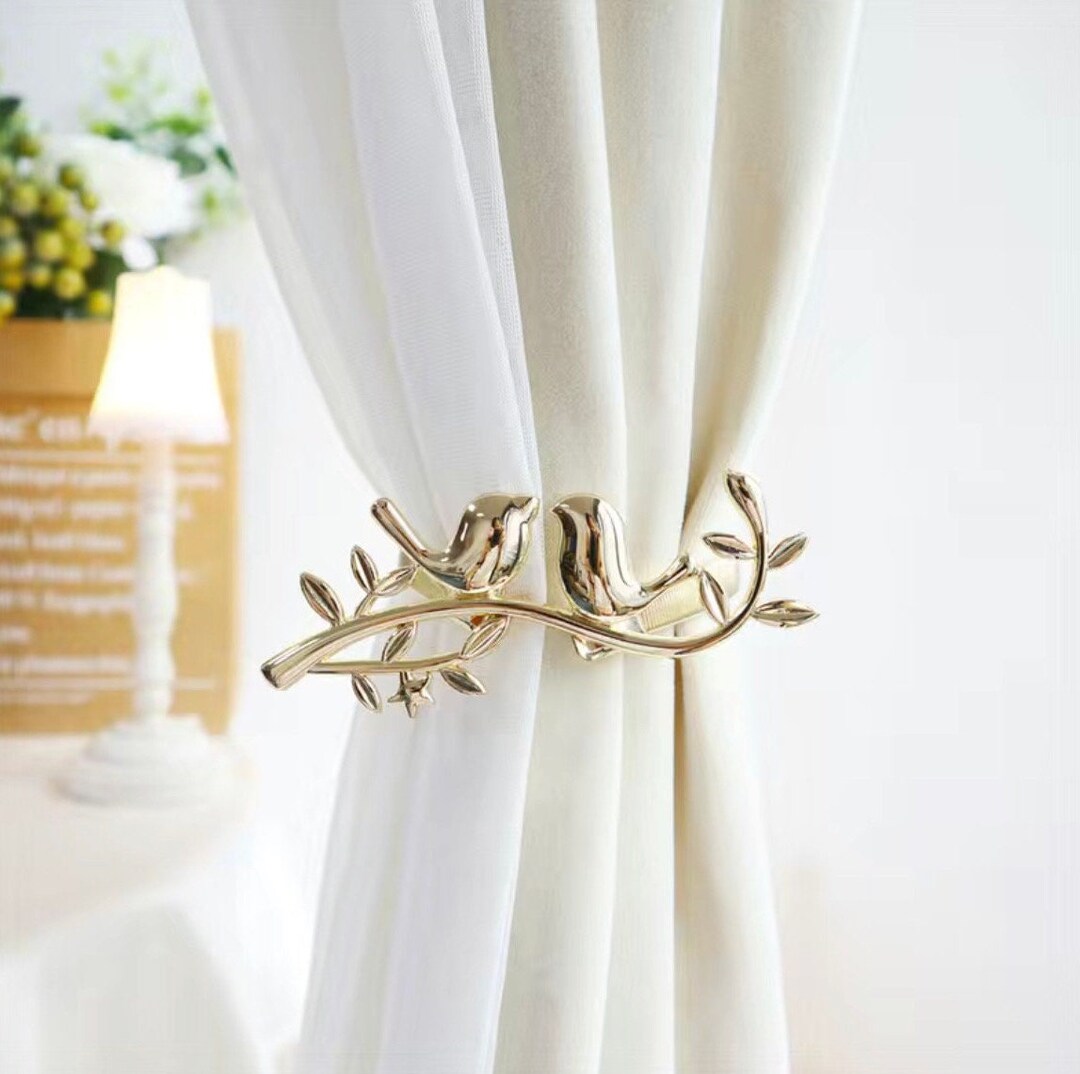 Bird Alloy Curtain Tie Back Rings Curtain Hooks Tiebacks Etsy