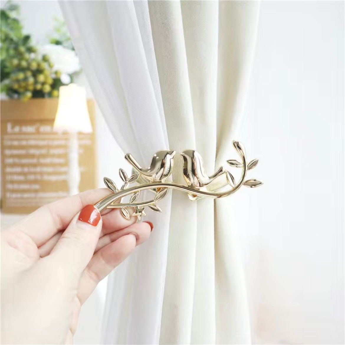 Bird Alloy Curtain Tie Back Rings Curtain Hooks Tiebacks Etsy