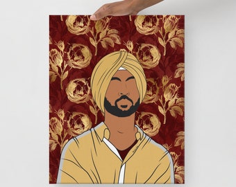 Diljit Canvas Art, Punjabi Wall Art, Punjabi Sikh Home Decor, Punjabi Art, Birthday Gift, Housewarming Gfit