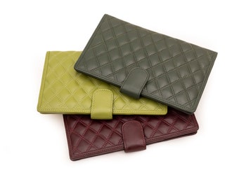 Diamond Quilted Passport Wallet