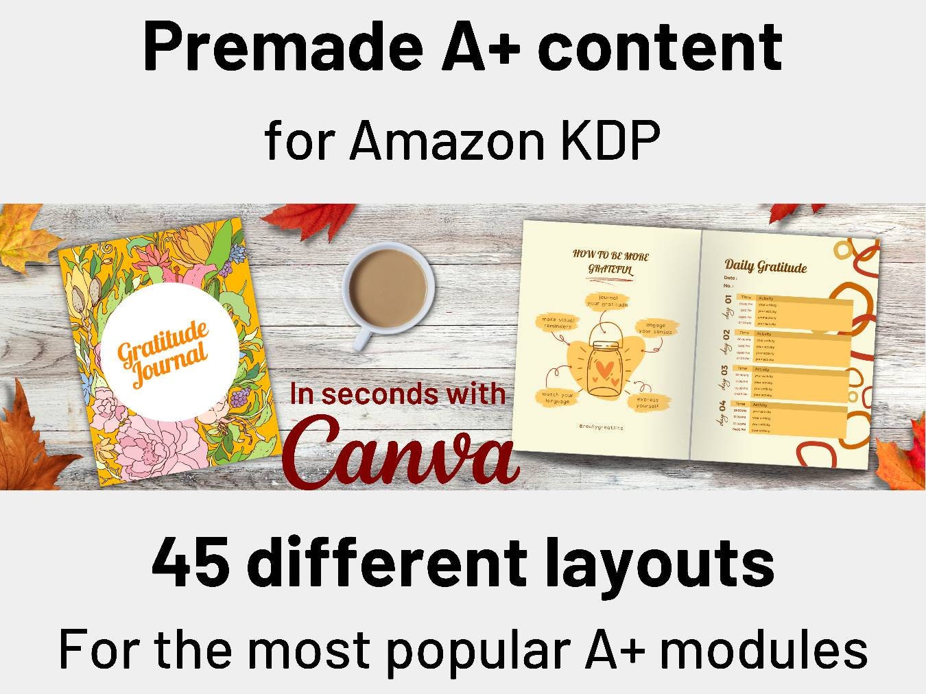 KDP Book Mockup Canva Template: A+ Content, 8.5x11 Paperback - Etsy