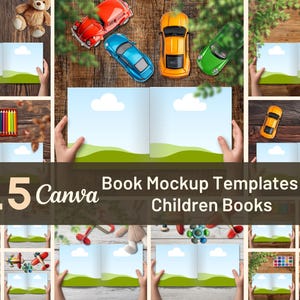 Children Book Mockup, KDP Book Mockup for A Plus Content, Free Canva Templates Bundle, Square Book Interior (8.5x8.5), Coloring Books