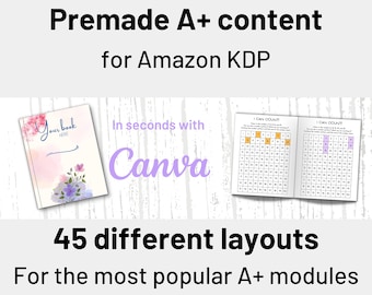 KDP Book Mockup: A+ Content Canva Templates (8.5x11 Hardcover)