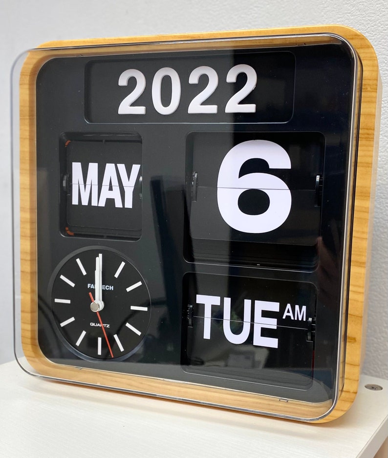 FARTECH Wall-mounted Flip clock AD-650 Bamboo