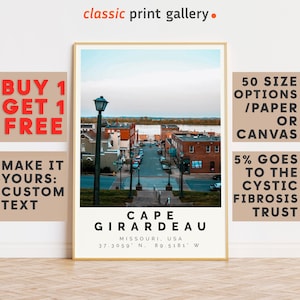 Cape Girardeau Print Colorful Poster|Cape Girardeau Wall Art|Cape Girardeau Travel Poster Gift|Travel Photography|Missouri|18661b