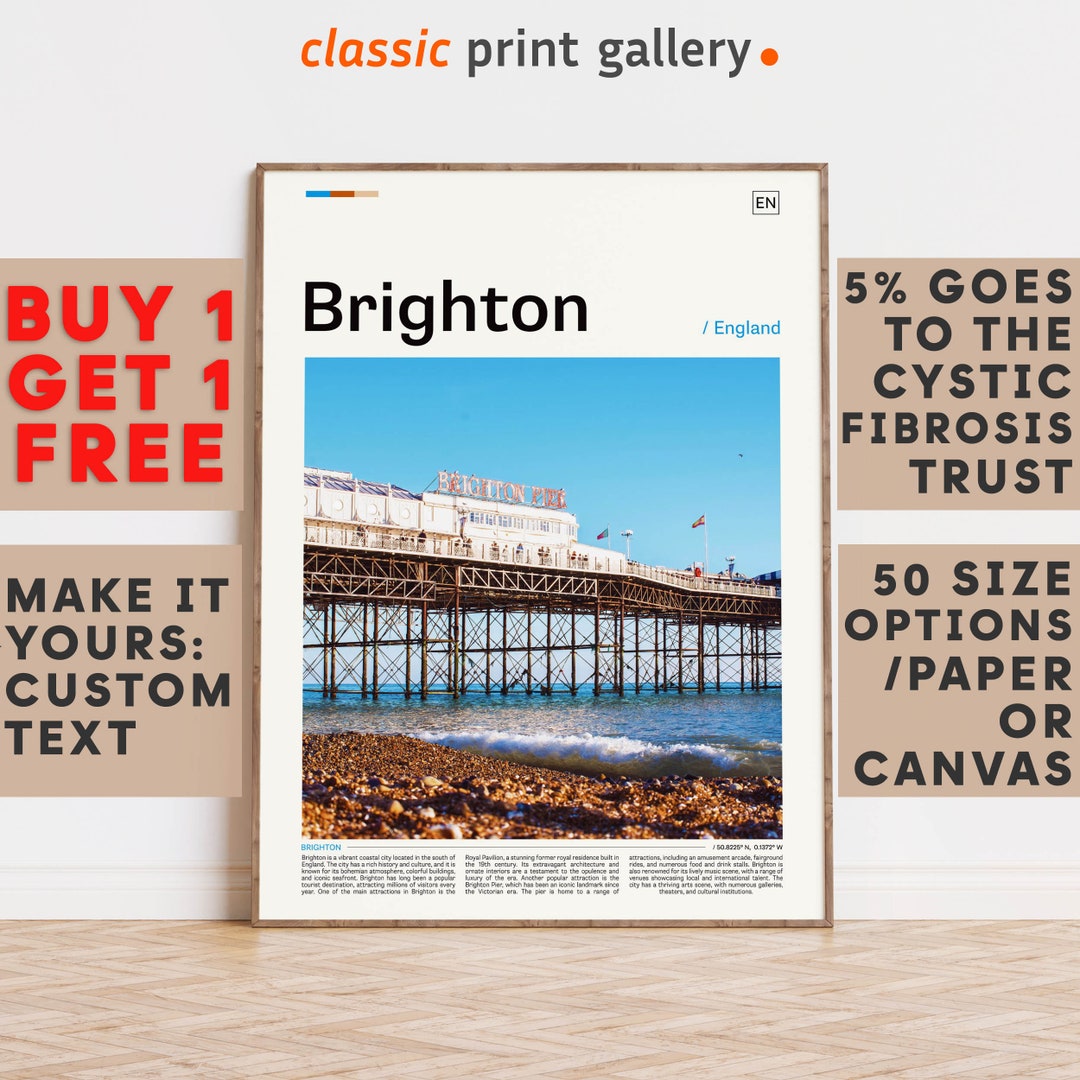 Brighton Print Brighton Wall Art Brighton Color Poster With Etsy