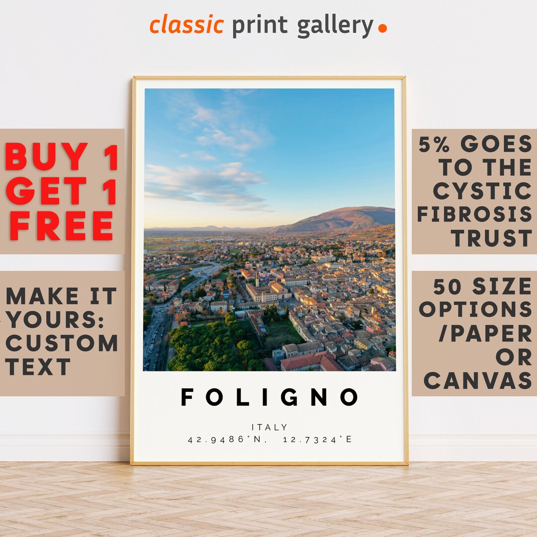 Foligno Print, Foligno Wandkunst, Foligno Buntes Poster